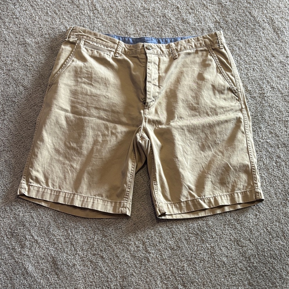 Ralph Lauren Classic Tan Flat Front Shorts